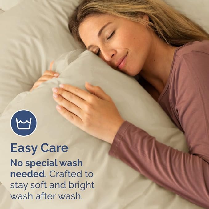 King Pillow Cases Set of 8 - Ultra Soft Hotel Quality Pillowcase Covers - Comfy & Wrinkle Free - Shrink, Stain and Fade Resistant - Easy-Care, Machine Washable Pillow Protectors - 8 Piece Set - Cream