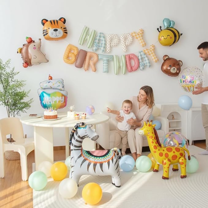 Animals Happy Birthday Foil Balloon Decorations Kit - Image 8
