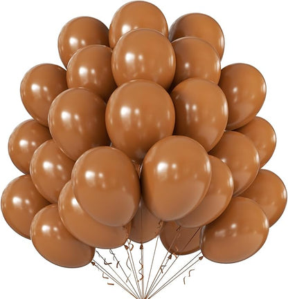 10 Inch Retro Brown Balloons by KALOR