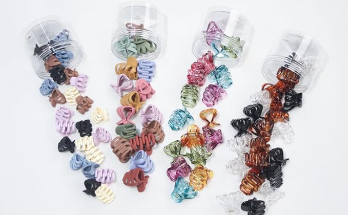 20 Count Hair Clip - Octopus Claw, 1.18 Inch, Candy-Color, for Women and Girls Fine Hair