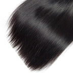 Straight Bundles Human Hair Color 1B Bundles Brazilian Virgin Remy Hair Single Bundle 24 Inch Double Weft Soft and Silky Natural Black Straight Bundle Hair Weave 100g