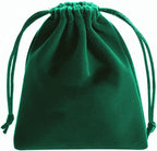 Aestivate 8 Pack Large Velvet Drawstring Pouch, Velvet Bag 8×10 Inch Storage Bag Cosmetics Pouches Dust Bag 8 Pieces (Green)