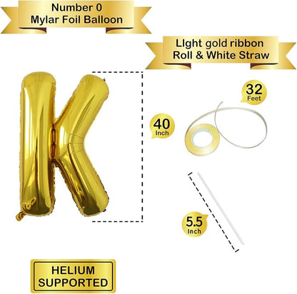 Letter Balloons Gold Party Balloon - Image 2