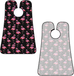 Waterproof Grooming Apron, Non-Stick Beard Bib with Suction Cups, for Lovely Animal Pink Flamingo