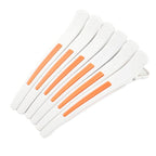 6Pcs/set Pinup Plastic Duck Bill Hair Clips for Sectioning Hair - Professional Non Slip Silicone band Clips Salon DIY Accessories Hairpins Hairgrip for Women (White-Style3)