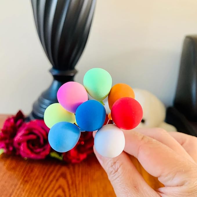 Dollhouse Miniature Balloons, Mini Balloons, 1:12 Scale Rainbow Balloons - Image 2