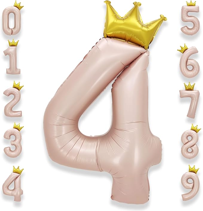 AULE 40 Inch Big Pink 4 Balloon Number by AULE