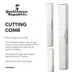 Gentlemen Republic Cutting Comb Men 1 Pc (I0110209) – Made with Carbon Ceramic Material, Lightweight Anti-Slide, Heat Resistant Up to 230°C / 450°F for Professionals & Stylist