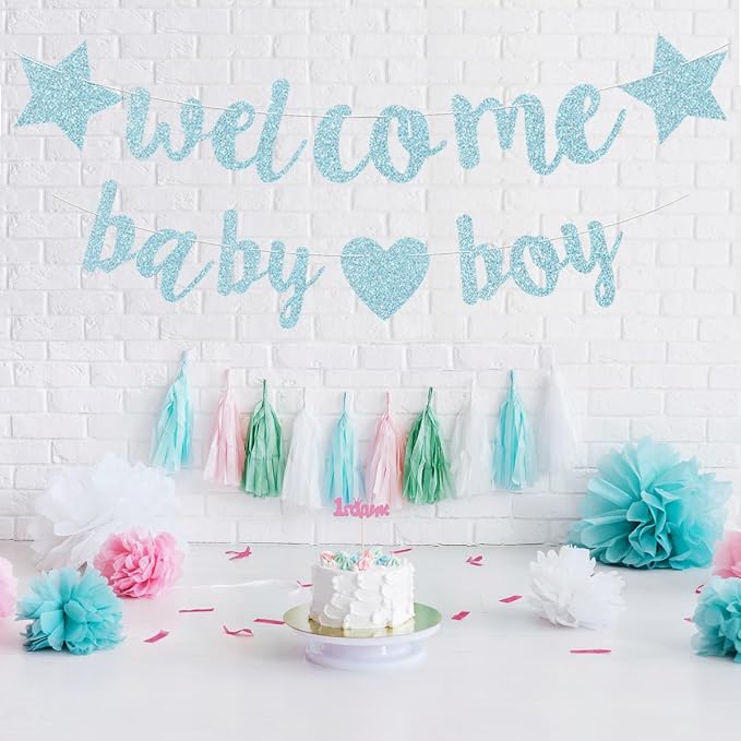 Baby Boy Shower Decorations - 3M Long Welcome Banner - Image 3
