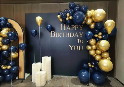 MEBAY Blue White Gold Balloons Garland Arch Kit - Image 4
