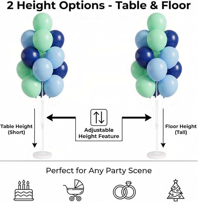 Balloon Column Stand Kit with Balloons, Base and Pole, Balloon Column Kit - Image 4
