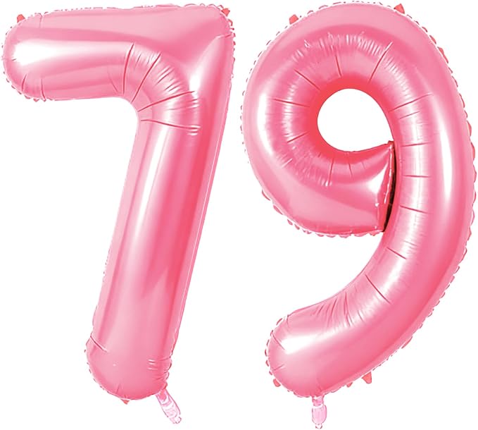 Number 79 Balloons for 79th Birthday Party Decorations, 0-100 Large No.79 by Joycard