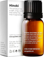 Gya Labs Hinoki Essential Oil - 0.34 Fl Oz - for Hair, Skin, Diffuser, Aromatherapy & DIY Candle Making Scent
