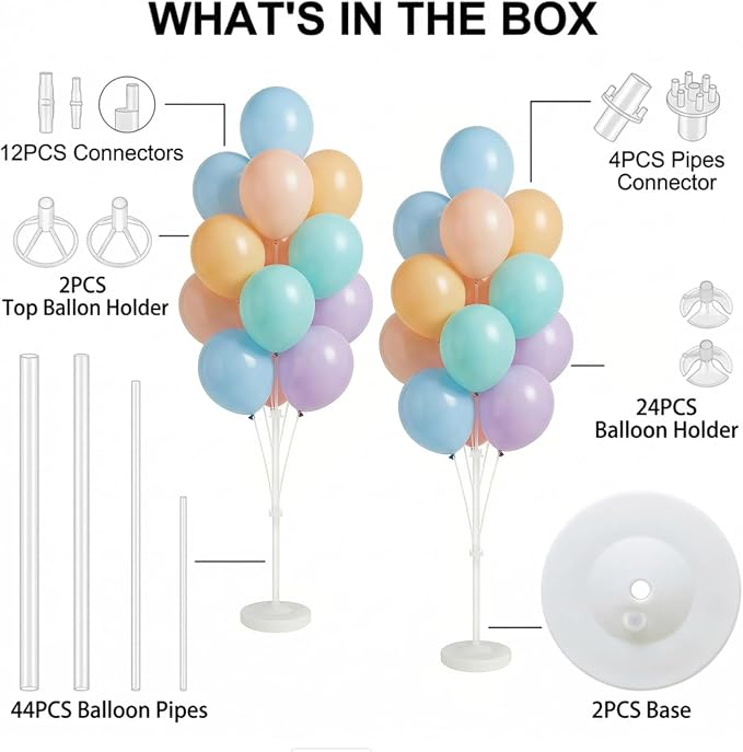 Balloon Column Stand Kit with Balloons, Base and Pole, Balloon Column Kit - Image 3