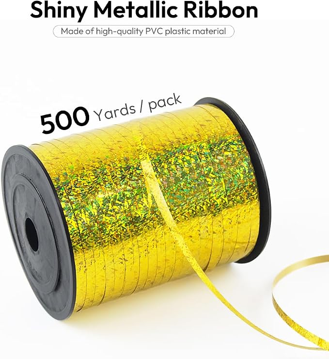 500 Yards Curling Ribbon for Gift Wrapping, 3/16" Balloon String for Christmas - Image 2
