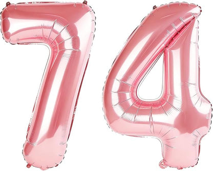 40 Inch Number 74 Balloons for 74th Birthday Party Decorations, 0-100 Jewelry by FOBELEC