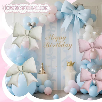 4pcs Jumbo Oversized Ribbon Balloons Coquette Bow Balloons Bow Party Coquette - Image 2
