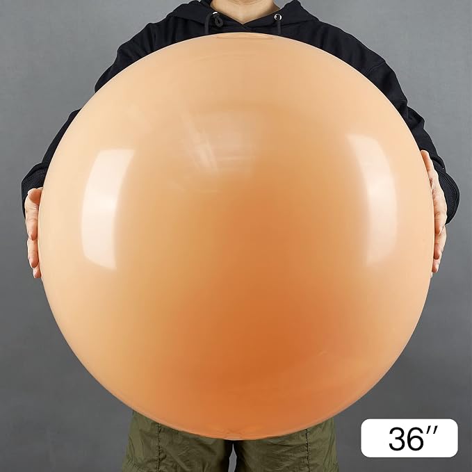 PartyWoo Nude Balloons 4pcs Apricot Fall Neutral Color 36 Inch | Balloons - Image 2