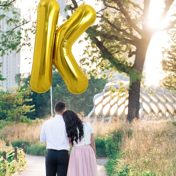 TONIFUL 40 Inch Large Gold Letter K Foil Balloons Alphabet Balloons | Giant - Image 4