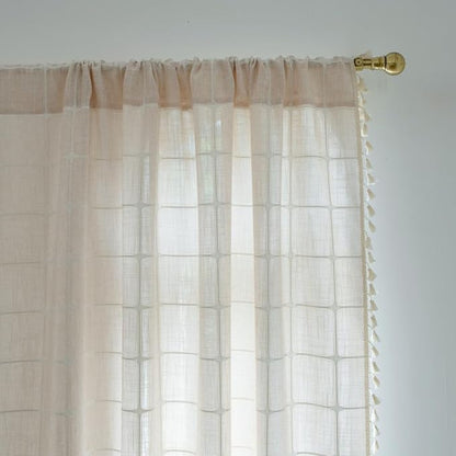 Sutuo Home Boho Curtains for Bedroom Living Room 84 Inch Length, Vintage Plaid - Image 4