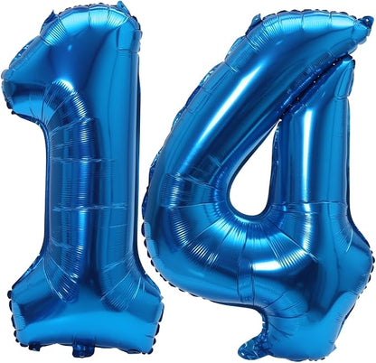 Number 14 Balloon Foil Mylar Balloons by YPSelected