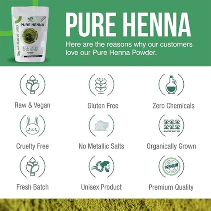 200 Grams - 100% Pure Henna Powder For Hair Dye - Red Henna Hair Color, Best Red Henna For Hair - The Henna Guys