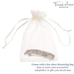 French Amie Oblong Handmade 3.5" Celluloid Automatic Hair Clip Barrette French Hair Clip for Girls Strong Hold Hair Clips for Women No Slip Durable Paris Hair Accessories, Made in France (Beige Net)