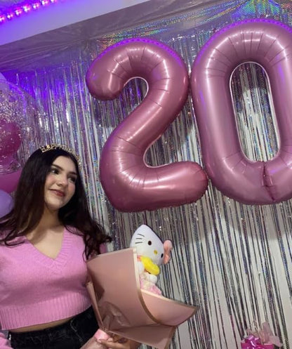 Pearl Pink Number 0 Balloon 40 inch, Balloon numbers party supplies, deco photo - Image 8
