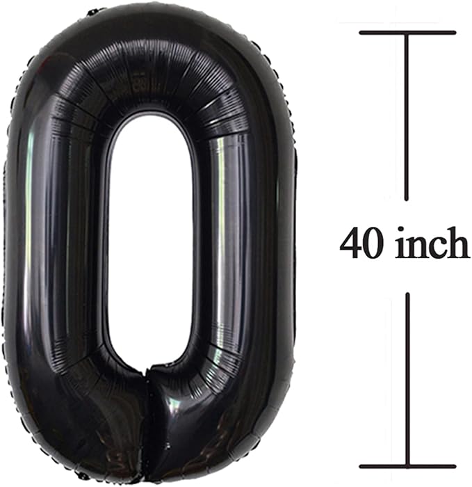 Black 60 Number Balloons Giant Jumbo Foil Mylar Helium Balloons Party - Image 4