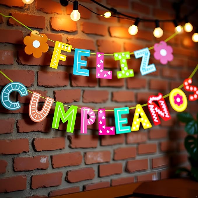 Feliz Cumpleaños Banner, Spanish Birthday Party Banner, Feliz Cumpleaños - Image 4