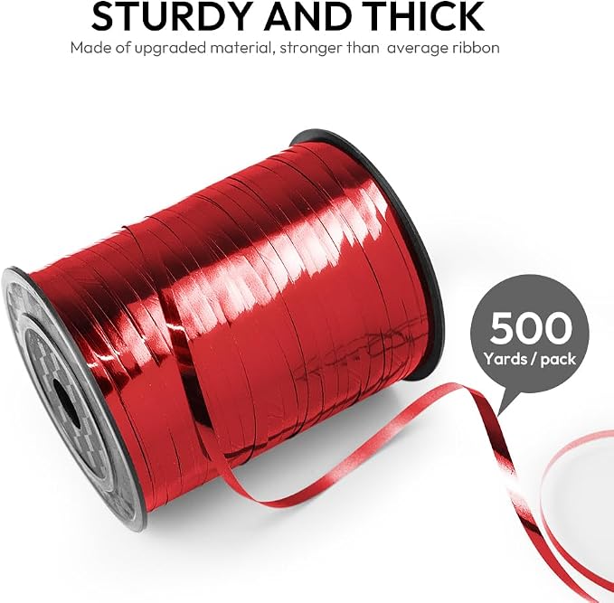 500 Yards Curling Ribbon for Gift Wrapping, 3/16" Balloon String for Christmas - Image 2