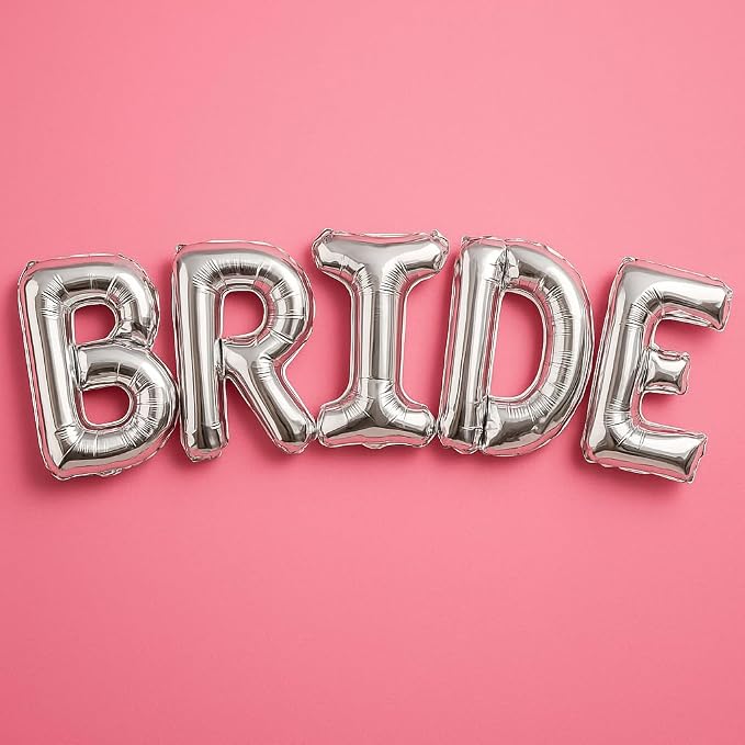 KatchOn Silver Bride Balloons 40 Inch, Bachelorette Party Decorations | Silver by KatchOn