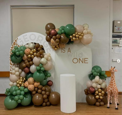 HILAVO Sage Green and Brown Balloons, 12 Inch Olive Green Brown and Gold Jungle - Image 6