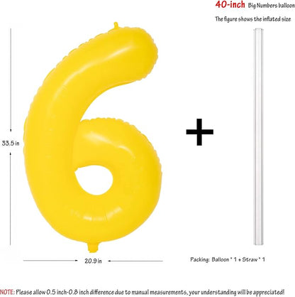 40 In yellow graffiti Number Balloons Helium Foil Mylar Balloon Digital 6 | - Image 2