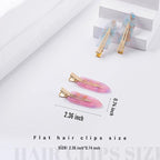 No Crease Creaseless No Bend Hair Clips For Styling Non Slip Flat Clips For Makeup Hair Accessories For Women,Sparkle Pink Purple,10 PCS