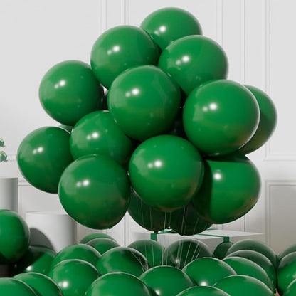 AULE 50Pcs Latex 12 Inch Dark Green Emerald Green Balloons | Helium Party Happy by AULE
