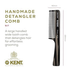 Kent 91TG Detangler Combs for Women Wide Tooth Hair Comb for Curly and Wavy Hair - Wet Hair Comb, Large Handle Wide Tooth Shower Comb for Hair for Effective Detangling Kent Comb