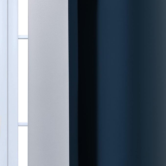 Yakamok Ombre Curtains Navy Blue and Greyish White - Image 7