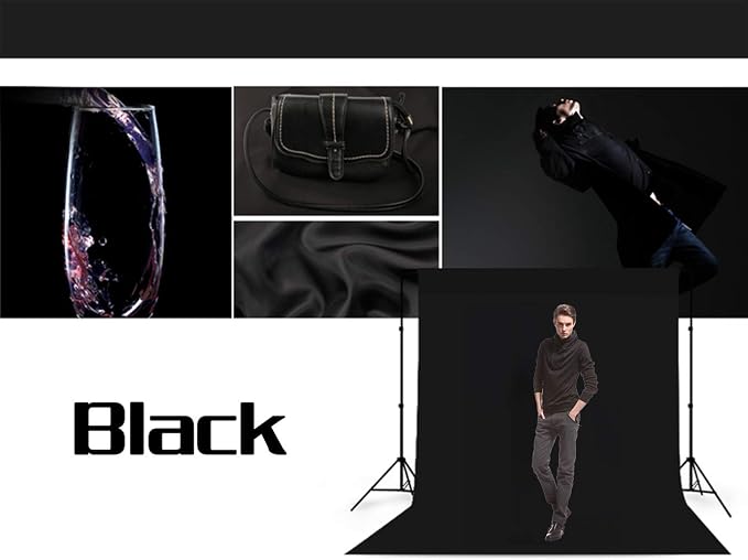 Black Photography Backdrop for Photoshoot, 5x7 FT | Versatile Studio Photo - Image 3