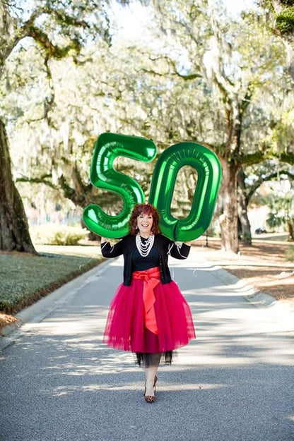 Number 5 Balloons 40 Inch for 5 15 Birthday Party Decorations, Dark Green | - Image 2