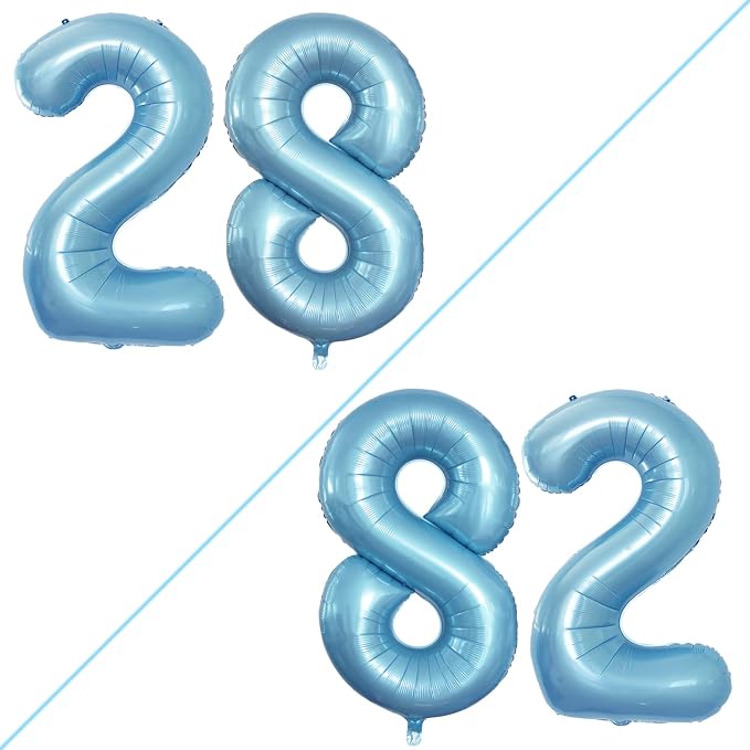 Number 28 Balloons for 28th Birthday Party Decorations, 42 Inch Jumbo Foil by GOER