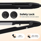 PRITECH Flat Iron Hair Straightener and Curler 2 in 1, Titanium Flat Iron with Negative Ions, Adjustable Temp(248℉-450℉) and Automatic Shut Off (Black)