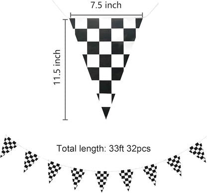 Piokio 10 Meters Black and White Checkered Flag Banner - Image 2