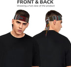 Sports Tie Headband Bandana Running Athletic Sweat Band Elastic Adjustable Sport Head Tie for Men Women Head Ties Ninja Tie Headbands Tennis Sweatbands Soccer Basketball Teams Running Head Band