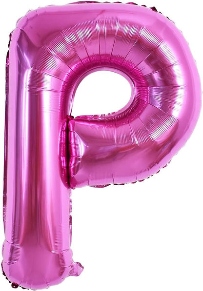 TONIFUL 40 Inch Large Rose Red Letter P Balloons Giant Hot Pink Alphabet Letter - Image 2
