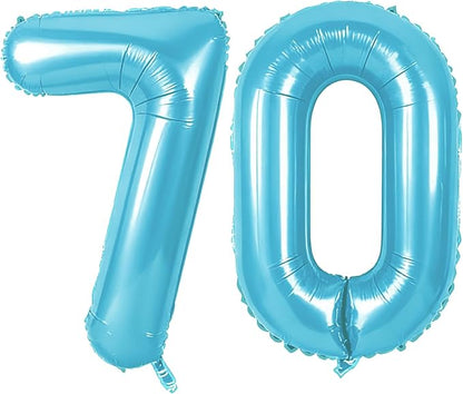 Number 70 Balloons for 70th Birthday Party Decorations, 0-100 Large No.70 by Joycard