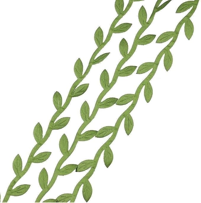 66 Ft Leaf Ribbon, Artificial Eucalyptus Garland Rattan Leaf String | - Image 8