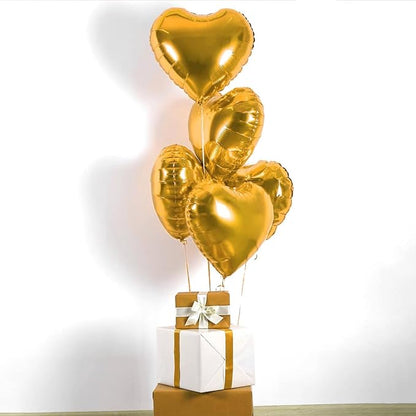 Gold Heart Foil Balloons - Image 5
