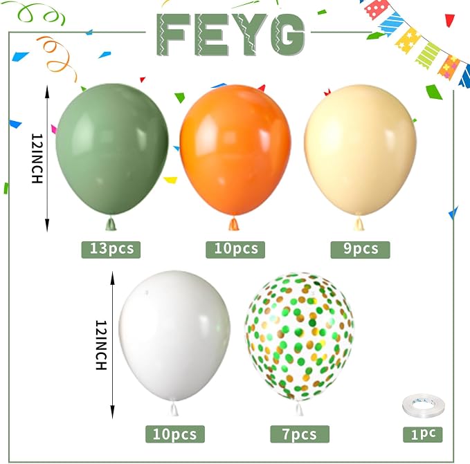 Green and Orange Balloons - Image 2