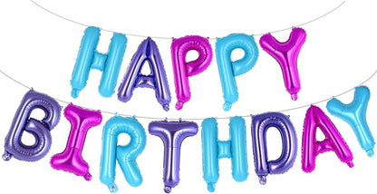 Happy Birthday Balloons Banner, Foil Balloon Personalized Name Letters Balloons by TOTAFAM